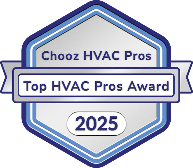 Icon of a painter's tool kit inside a hexagon badge, representing an online platform to find local HVAC Contractors